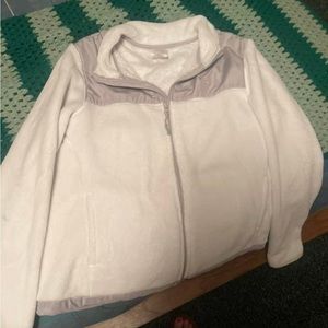 White fleece jacket